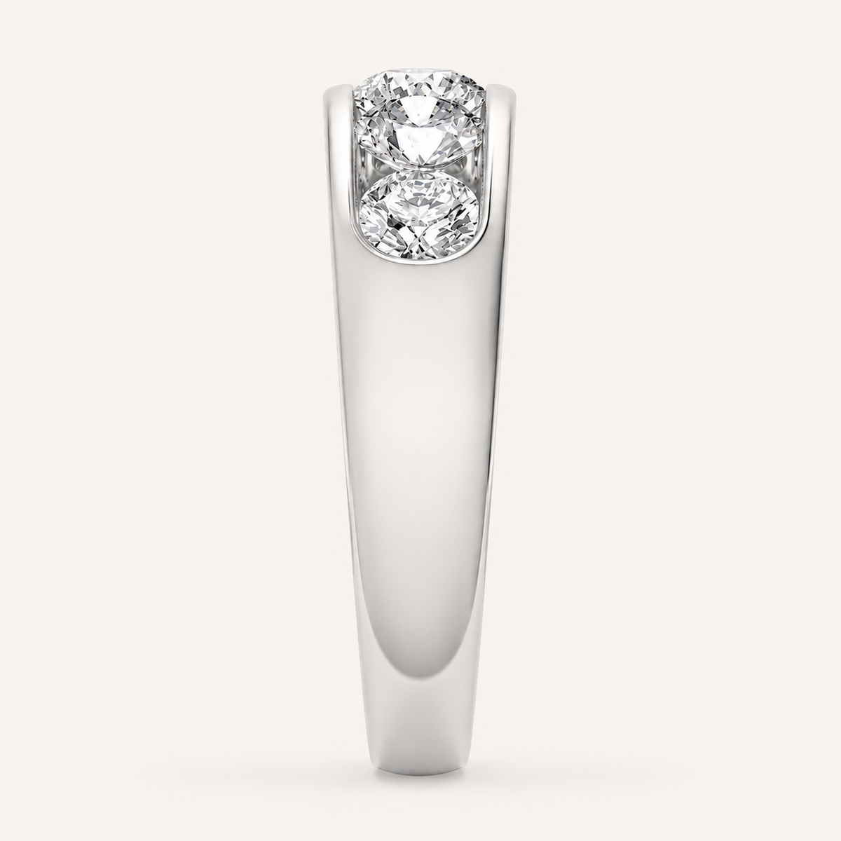 Lab Grown Diamond 2.00 CT Round Cut Men's Band