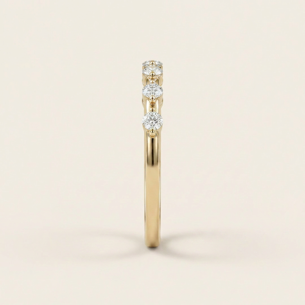 Moissanite 0.20 CT Round Cut Diamond Ring (V-Artdeco)