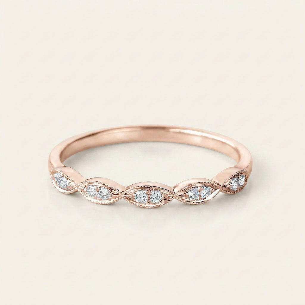 Moissanite 0.15 CT Round Cut Diamond Ring