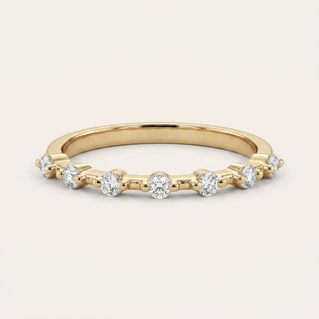 Moissanite 0.20 CT Round Cut Diamond Ring (V-Artdeco)