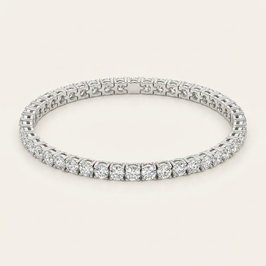 Moissanite 20.00 CT Round Diamond Tennis Bracelets