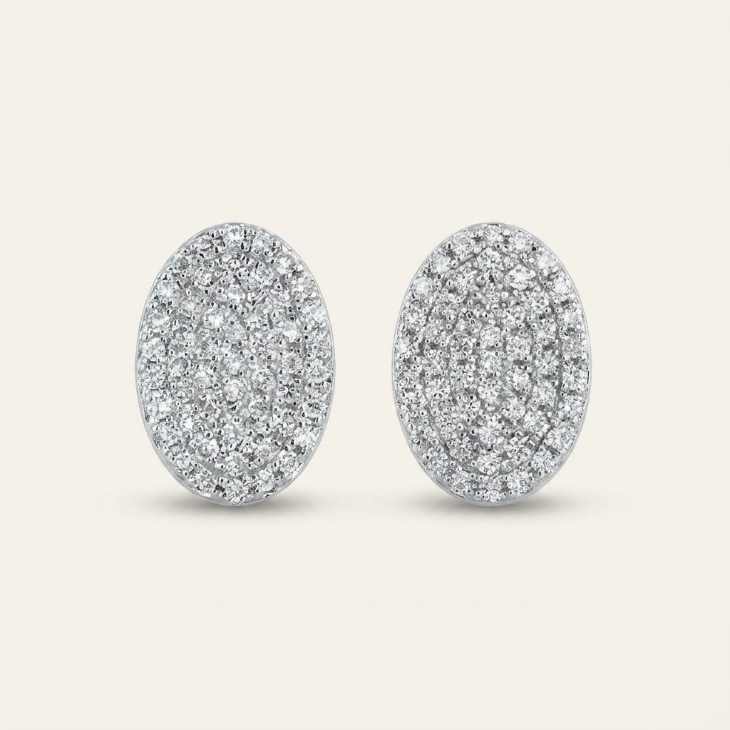 Moissanite 0.30 CT Round Cut Diamond Stud Earrings