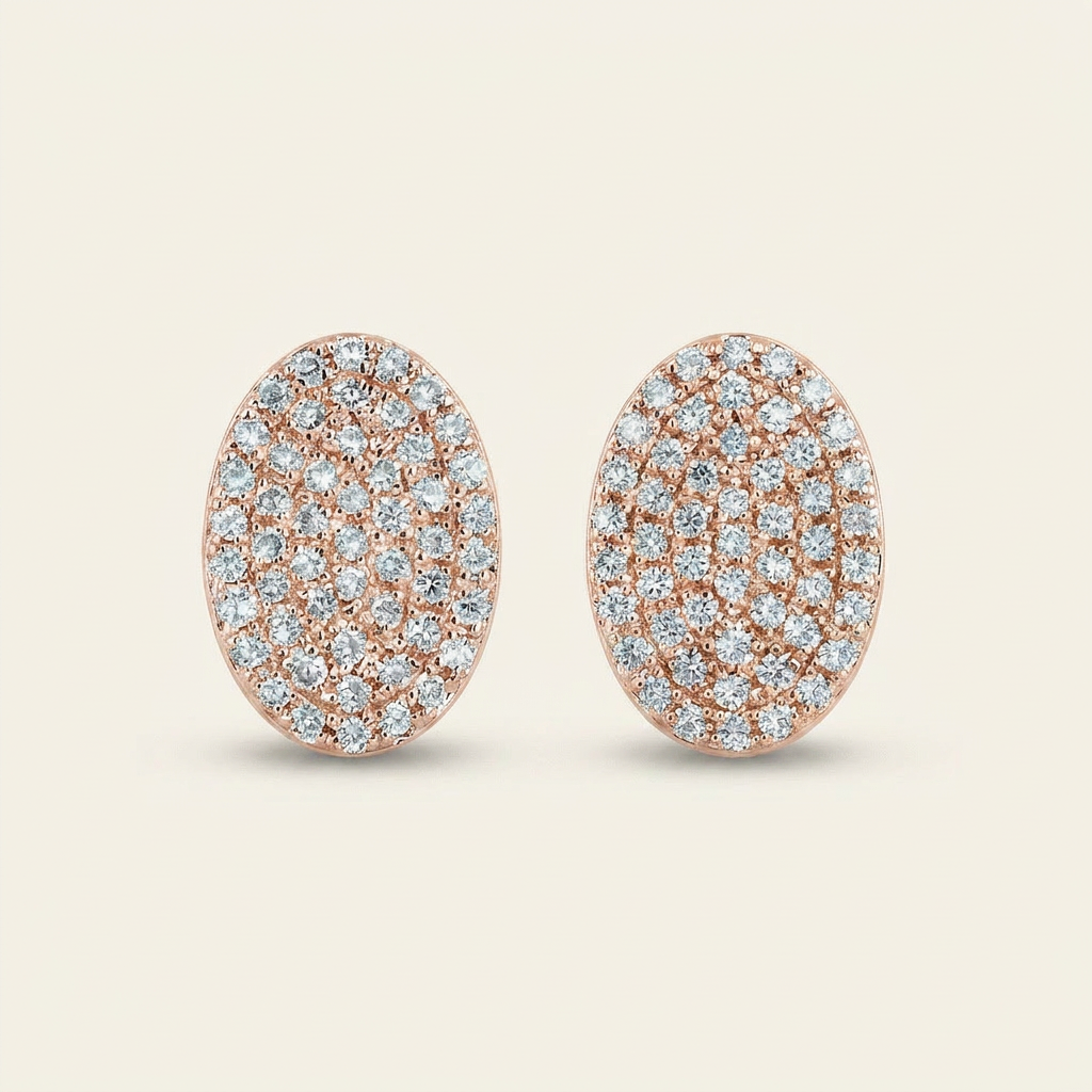 Moissanite 0.30 CT Round Cut Diamond Stud Earrings