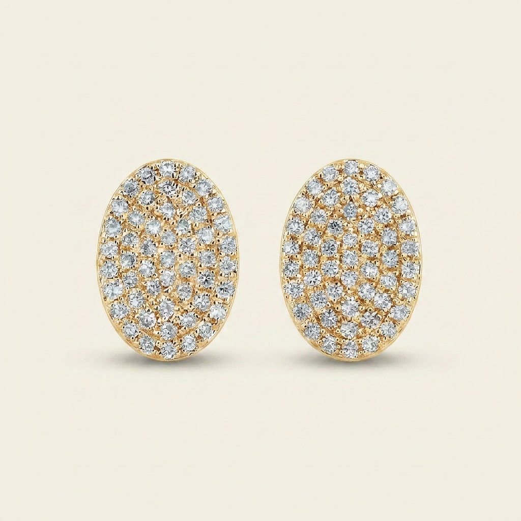 Moissanite 0.30 CT Round Cut Diamond Stud Earrings