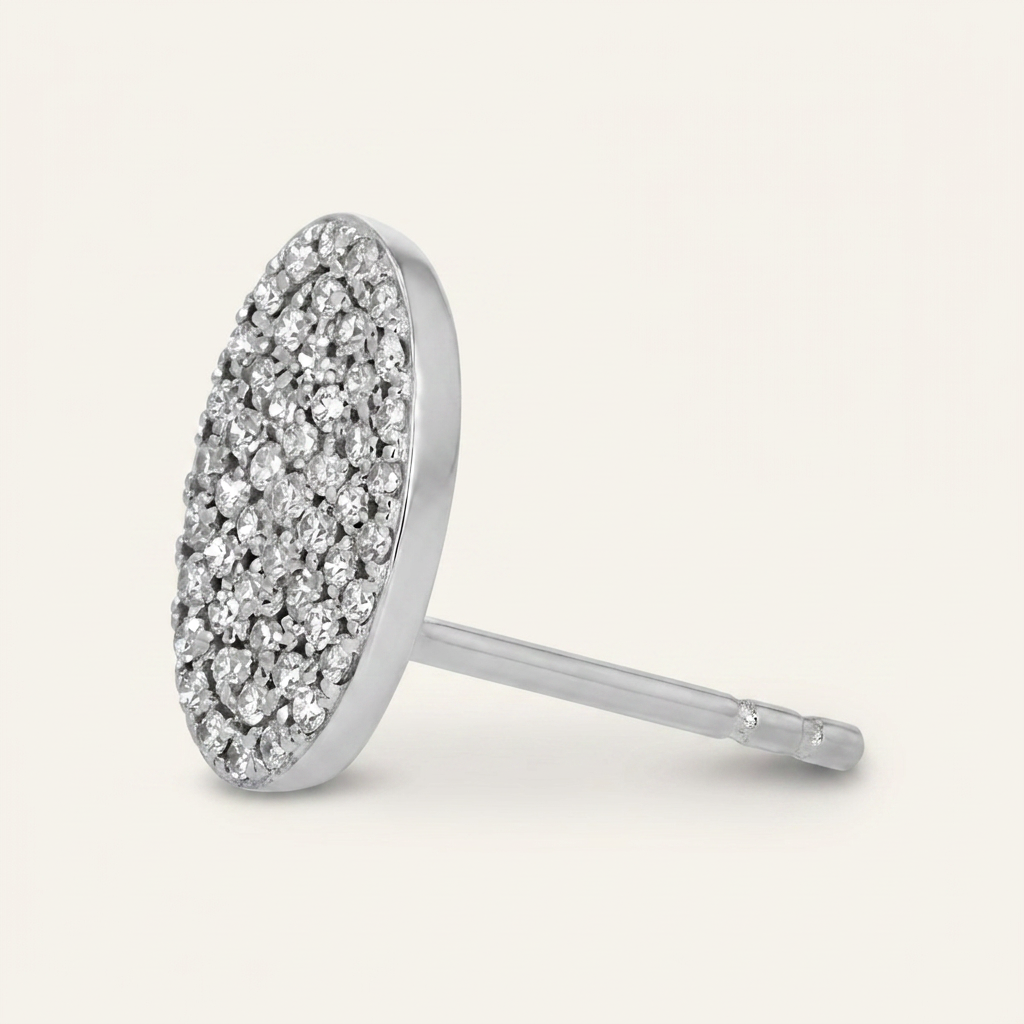 Moissanite 0.30 CT Round Cut Diamond Stud Earrings