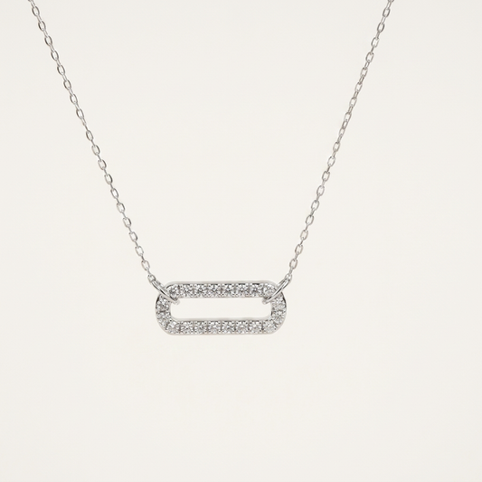 Moissanite 0.30 CT Round Cut Diamond Capsule Necklace