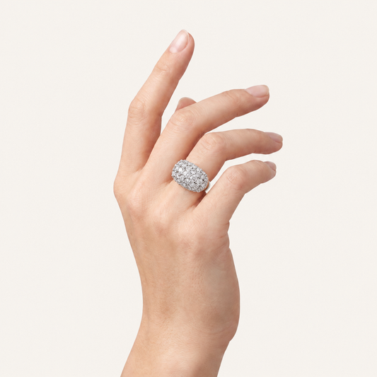 Lab Grown Diamond 6.00 CT Round Cut Men's Fancy Cluster Band
