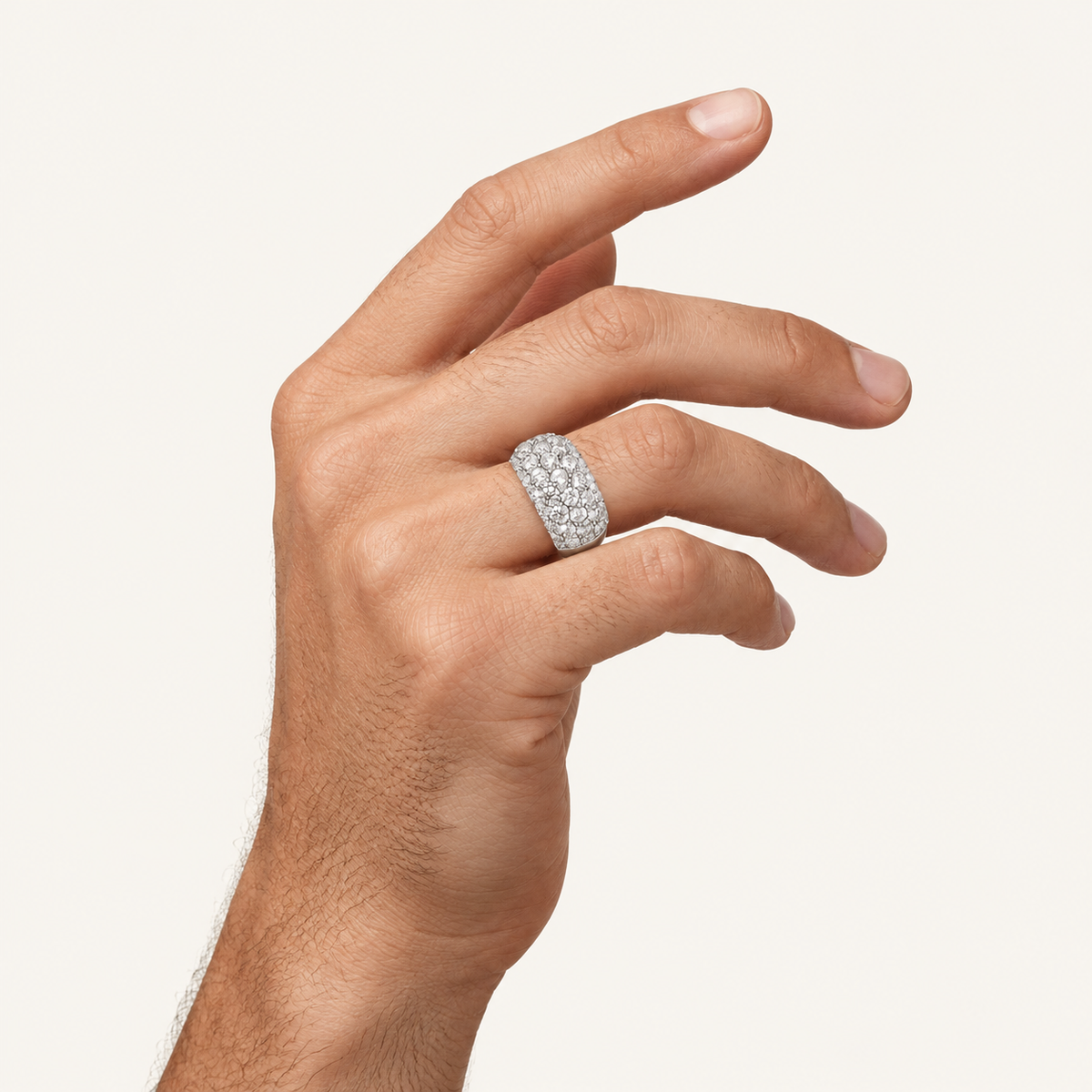 Lab Grown Diamond 6.00 CT Round Cut Men's Ring