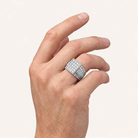 Lab Grown Diamond 1.50 CT Round Cut Men's Ring