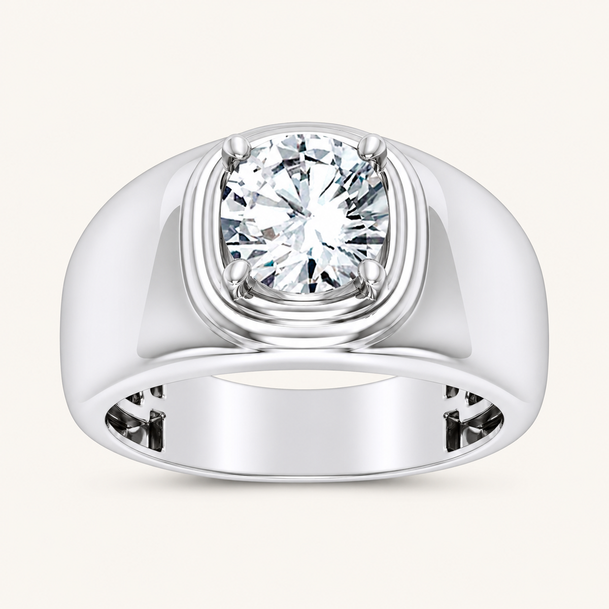 Lab Grown Diamond 2.00 CT Round Cut Men's Band