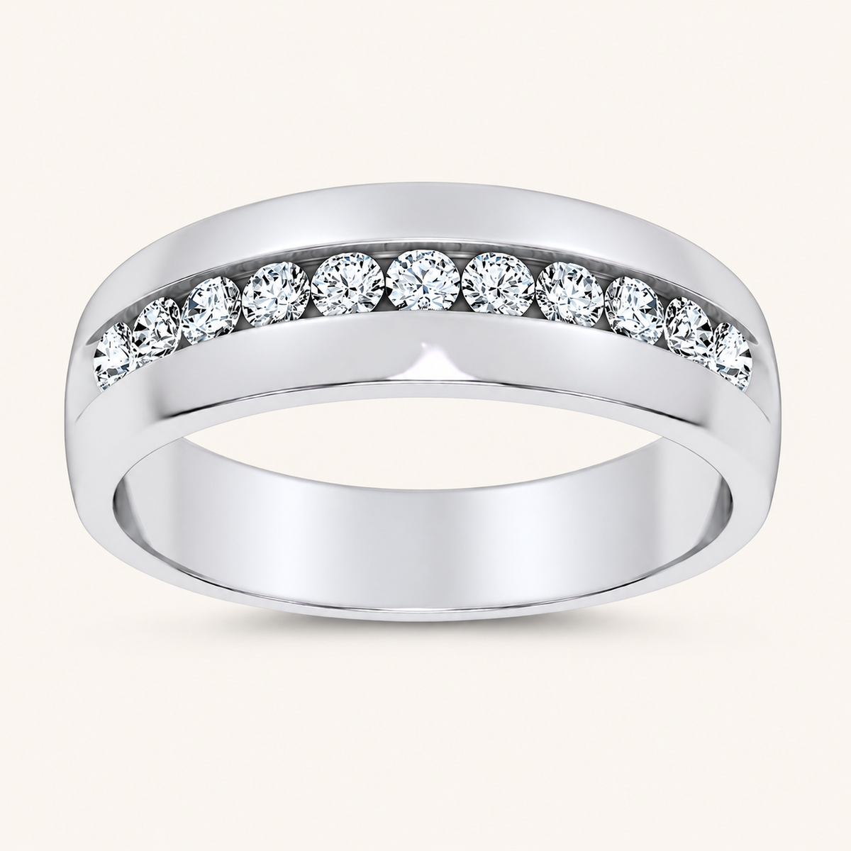 Lab Grown Diamond 0.48 CT Round Cut Men's Ring