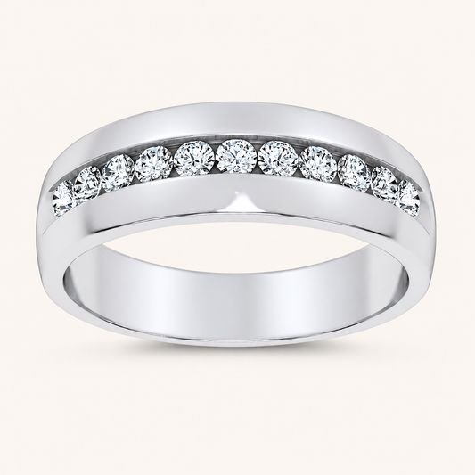Lab Grown Diamond 0.48 CT Round Cut Men's Ring