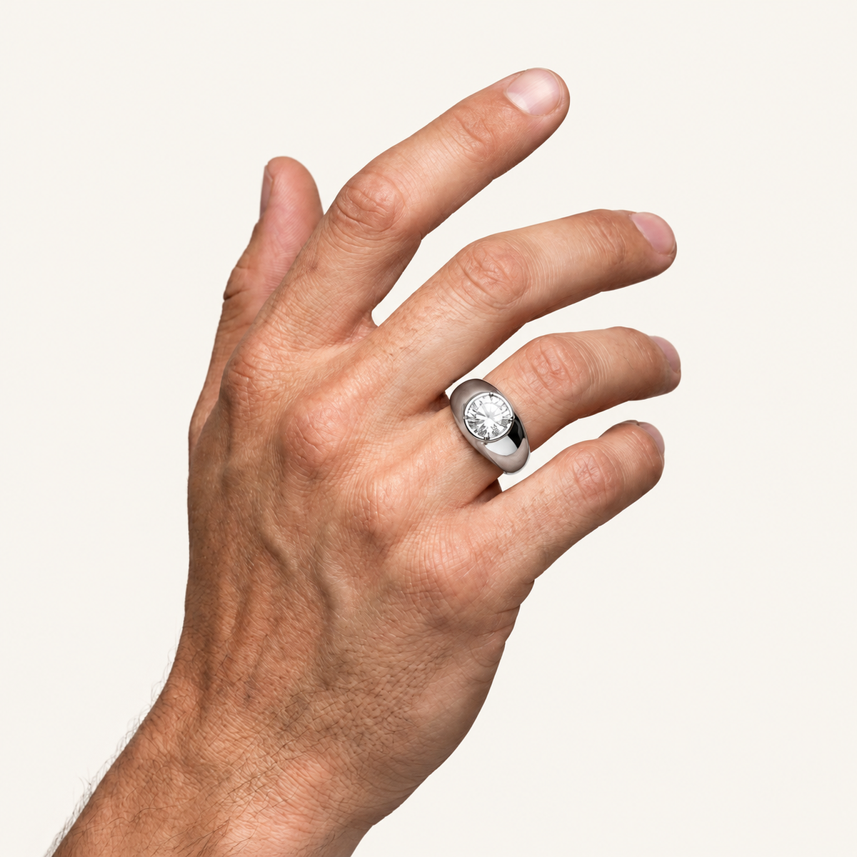 Lab Grown Diamond 2.00 CT Round Cut Men's Band