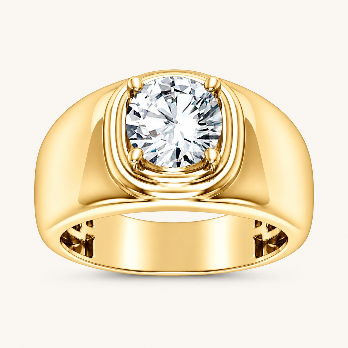 Lab Grown Diamond 2.00 CT Round Cut Men's Band