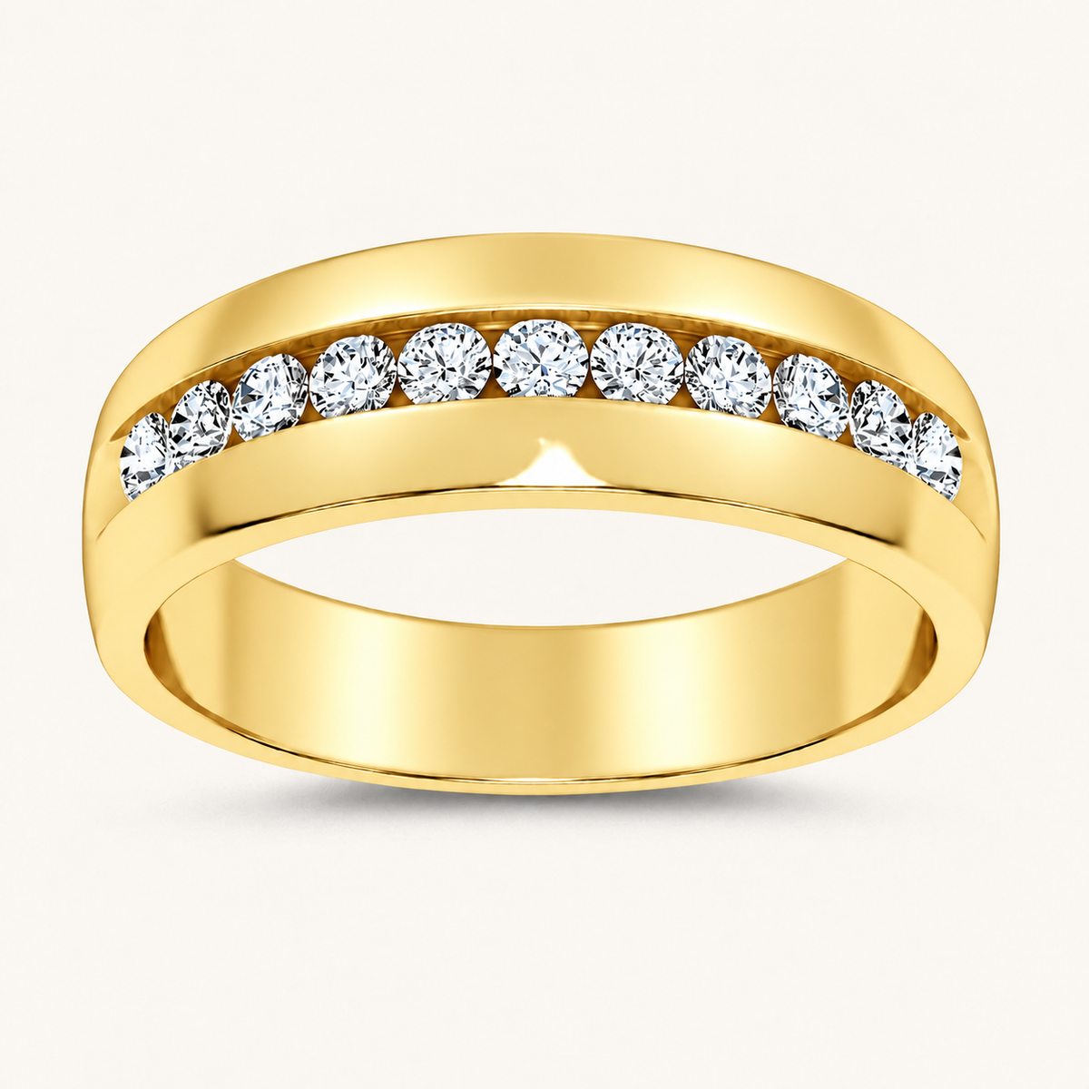 Lab Grown Diamond 0.48 CT Round Cut Men's Ring