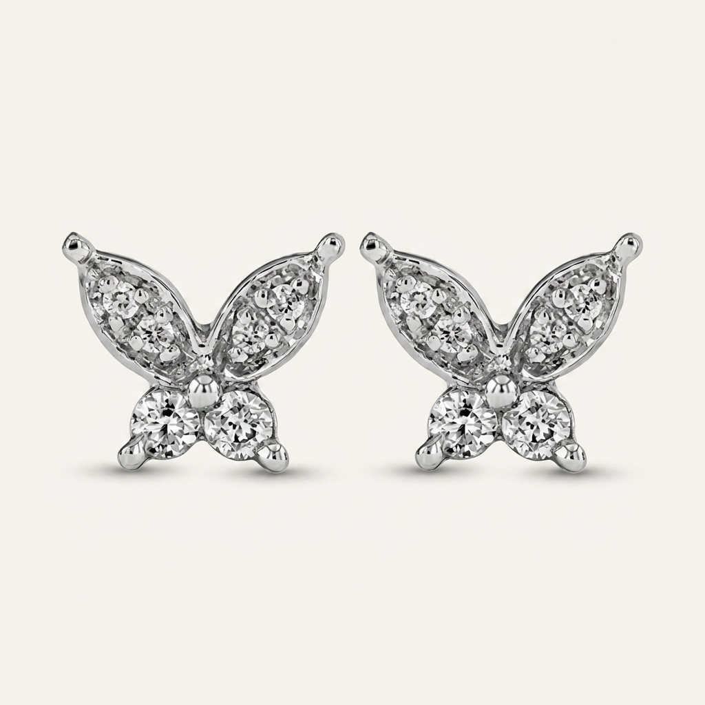 Moissanite 0.80 CT Round Cut Diamond Stud Earrings (V1)