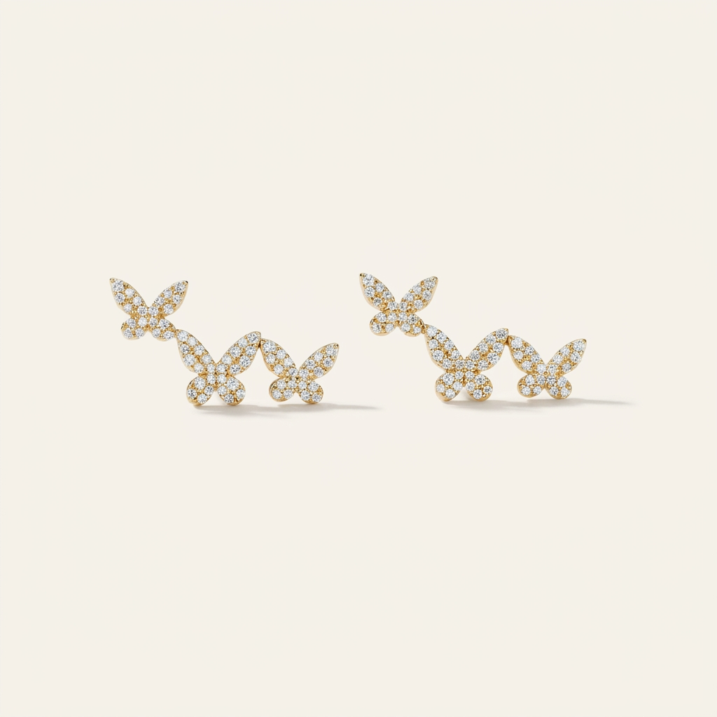 Moissanite 0.56 CT Round Cut Diamond Stud Earrings