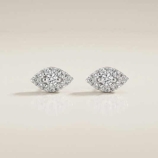Moissanite 0.20 CT Round Cut Diamond Stud Earrings