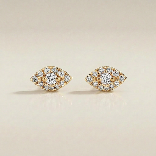 Moissanite 0.20 CT Round Cut Diamond Stud Earrings