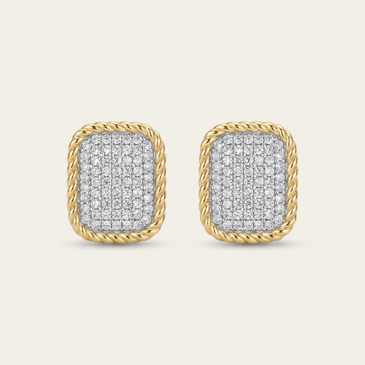 Moissanite 0.37 CT Round Cut Diamond Stud Earrings