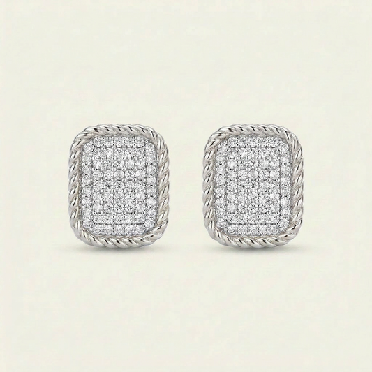 Moissanite 0.37 CT Round Cut Diamond Stud Earrings