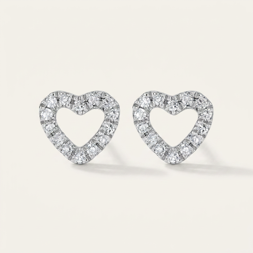 Moissanite 0.80 CT Round Cut Diamond Stud Earrings (V2)