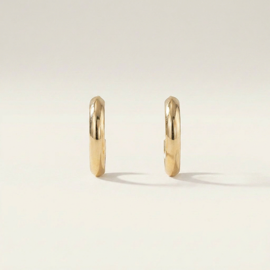 Plain Hoop Huggie Earrings