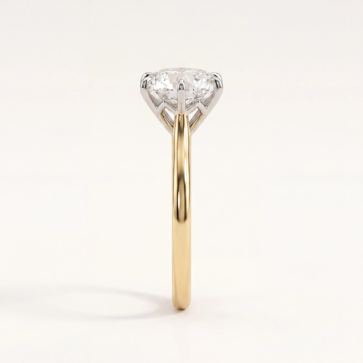 Lab Grown 3.00 CT Round Cut Diamond Solitaire Ring
