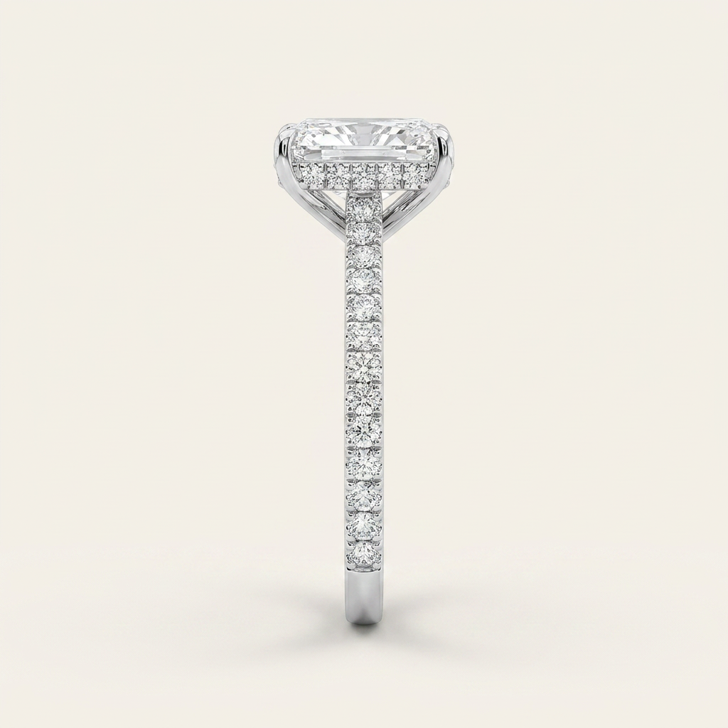 Moissanite 1.50 CT Radiant Cut Diamond Solitaire Ring