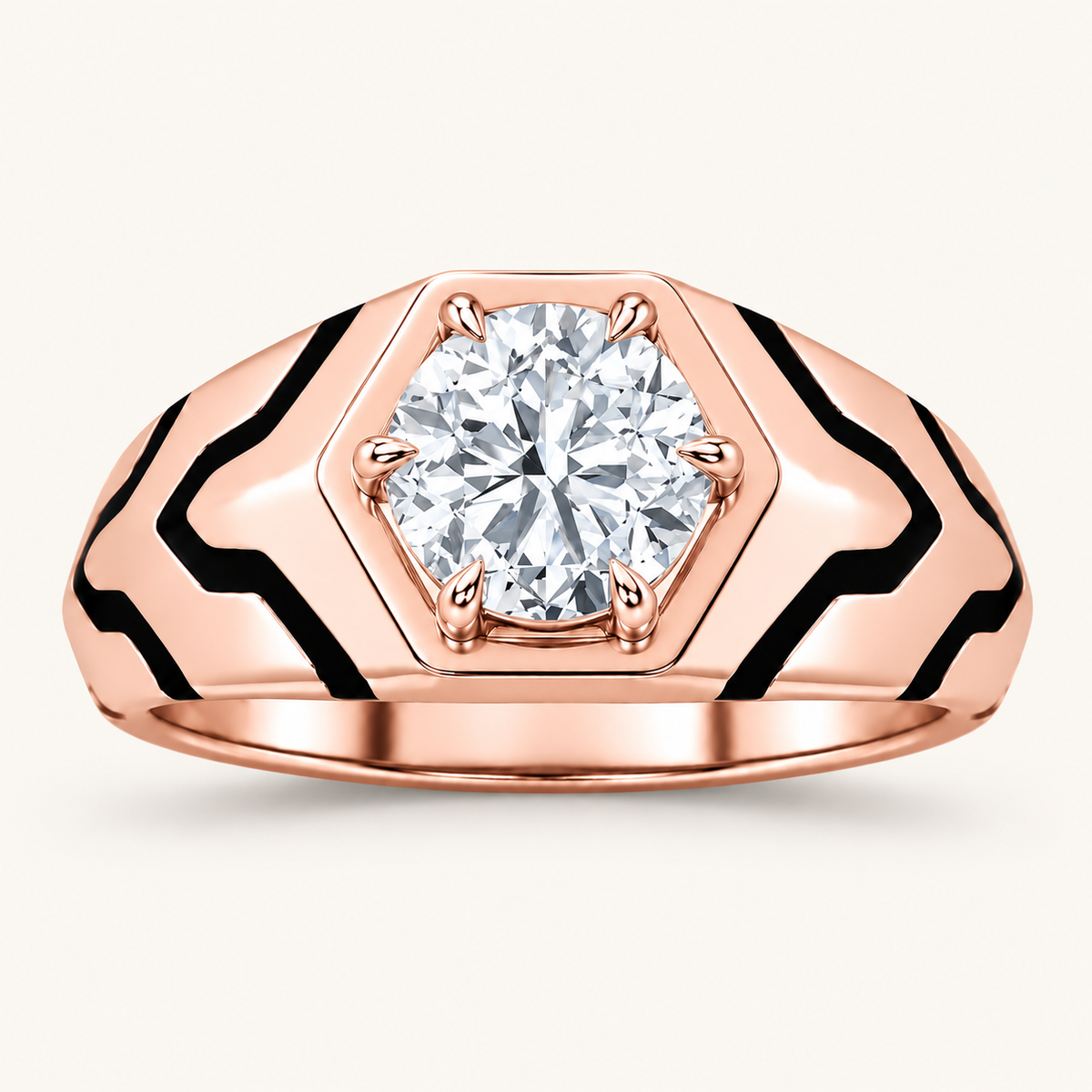 Lab Grown Diamond 1.50 CT Round Cut Men's Ring
