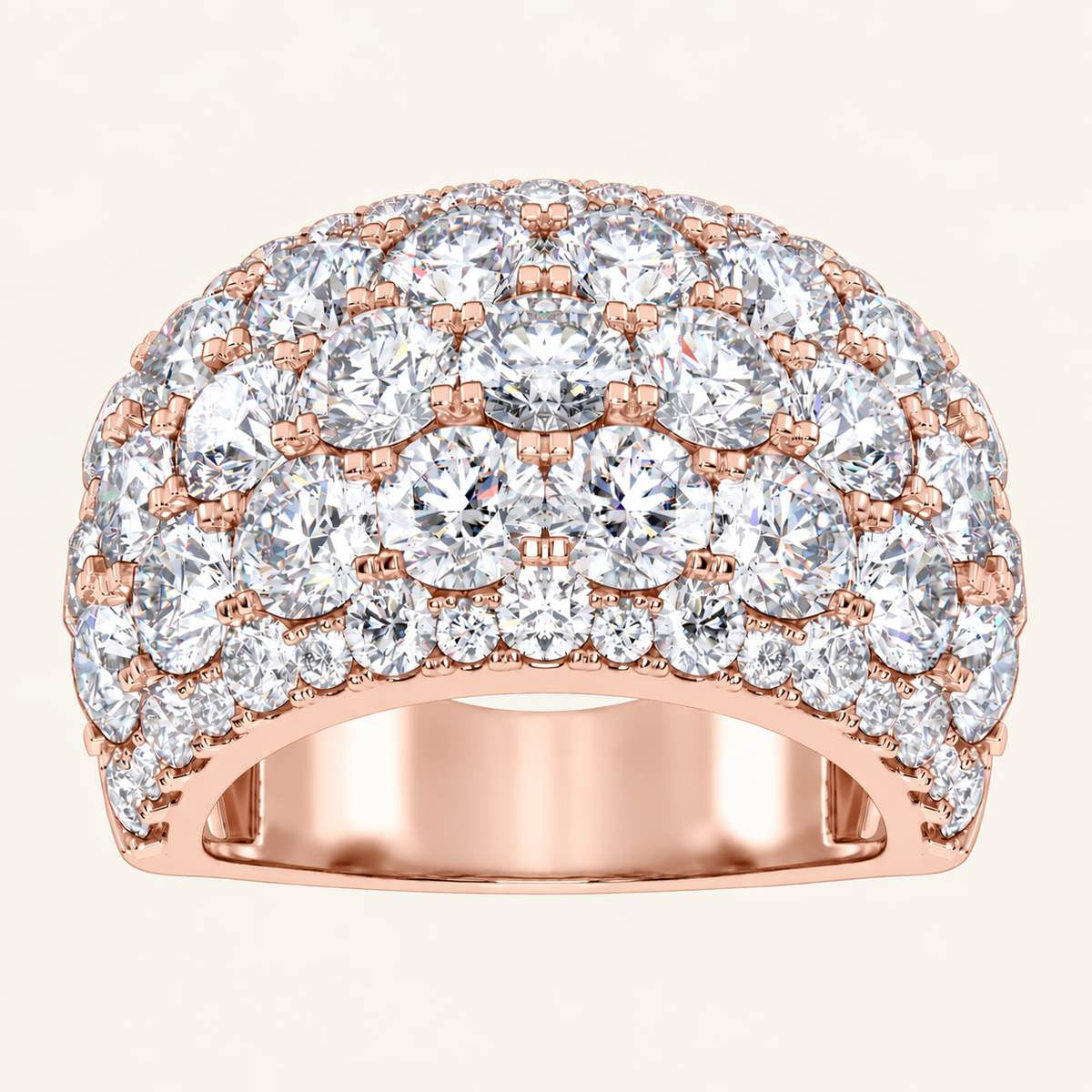 Lab Grown Diamond 6.00 CT Round Cut Men's Ring
