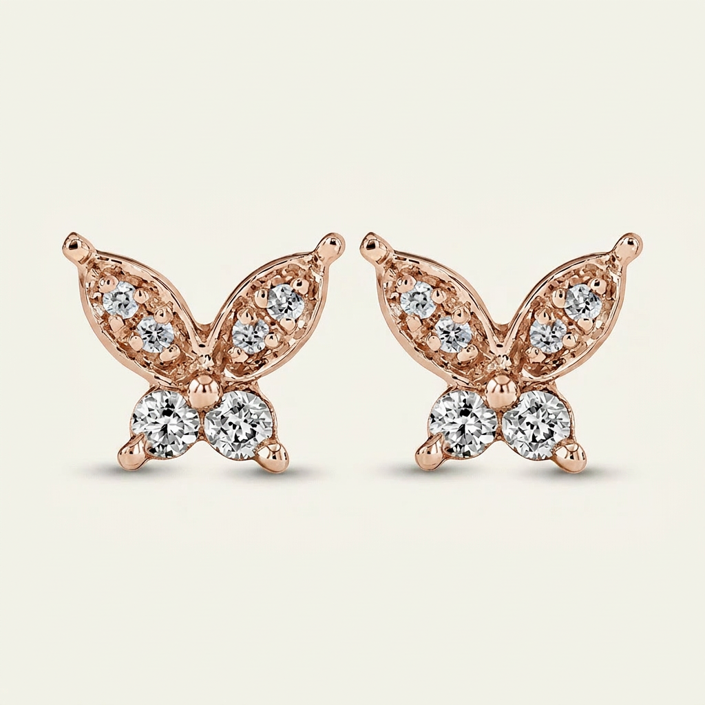 Moissanite 0.80 CT Round Cut Diamond Stud Earrings (V1)