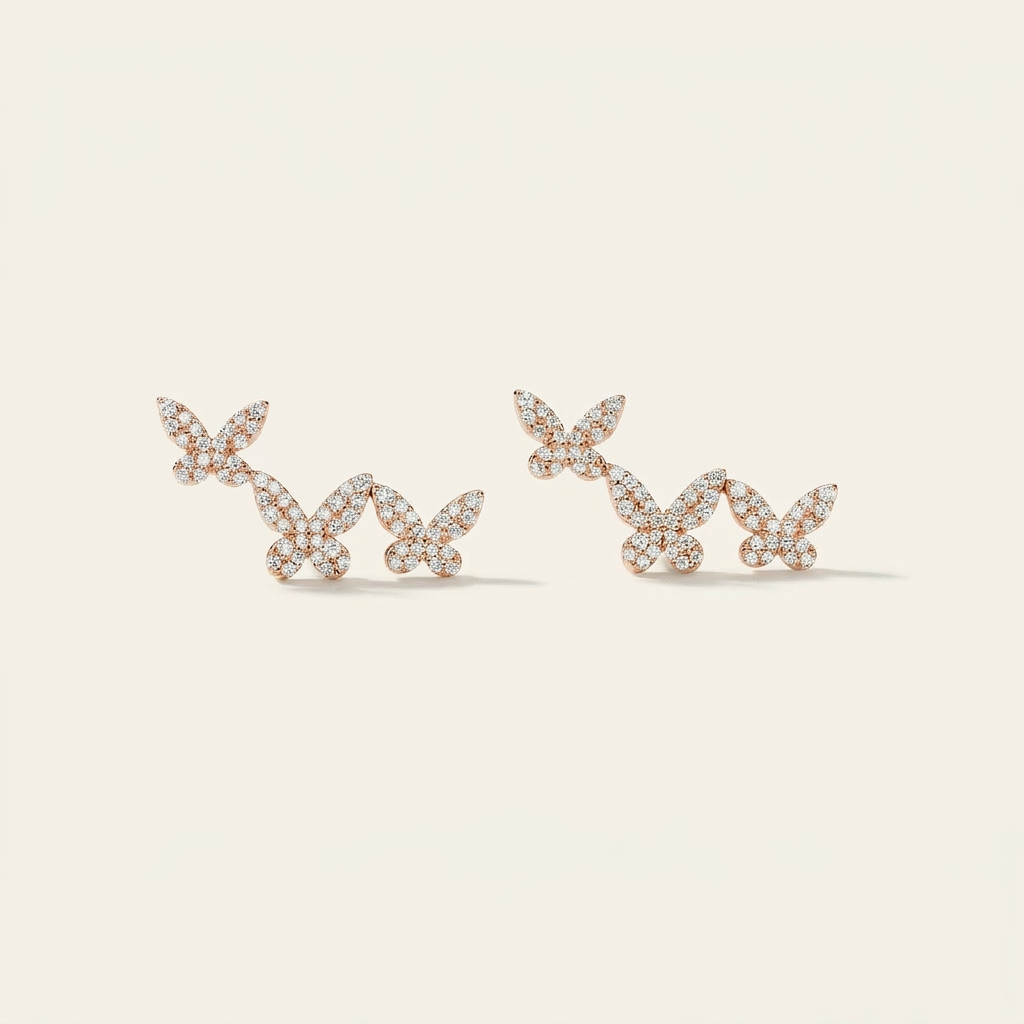 Moissanite 0.56 CT Round Cut Diamond Stud Earrings
