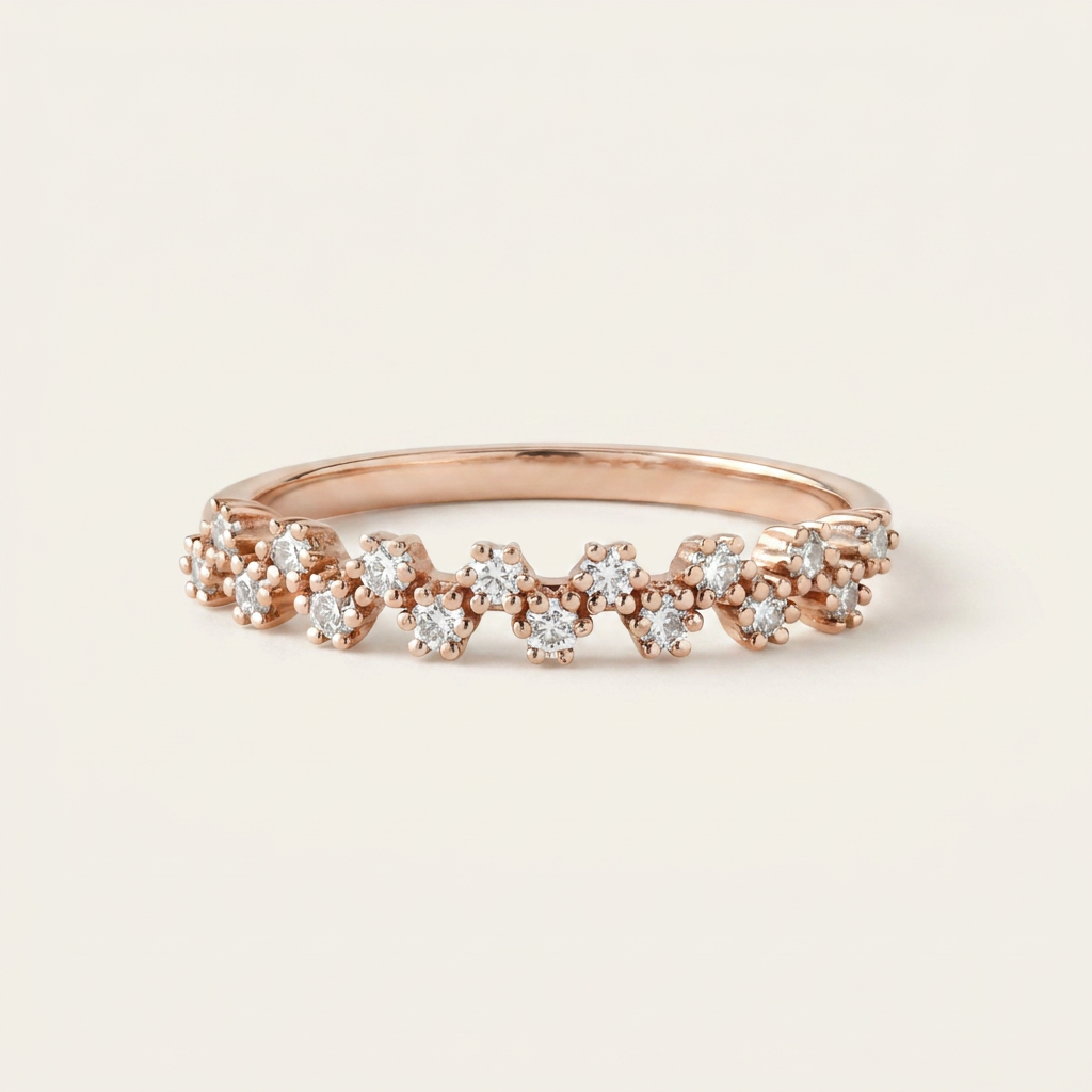 Moissanite 0.17 CT Round Cut Diamond Ring