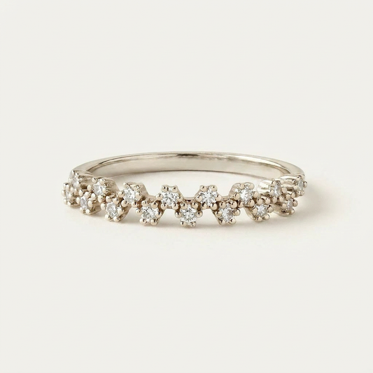 Moissanite 0.17 CT Round Cut Diamond Ring