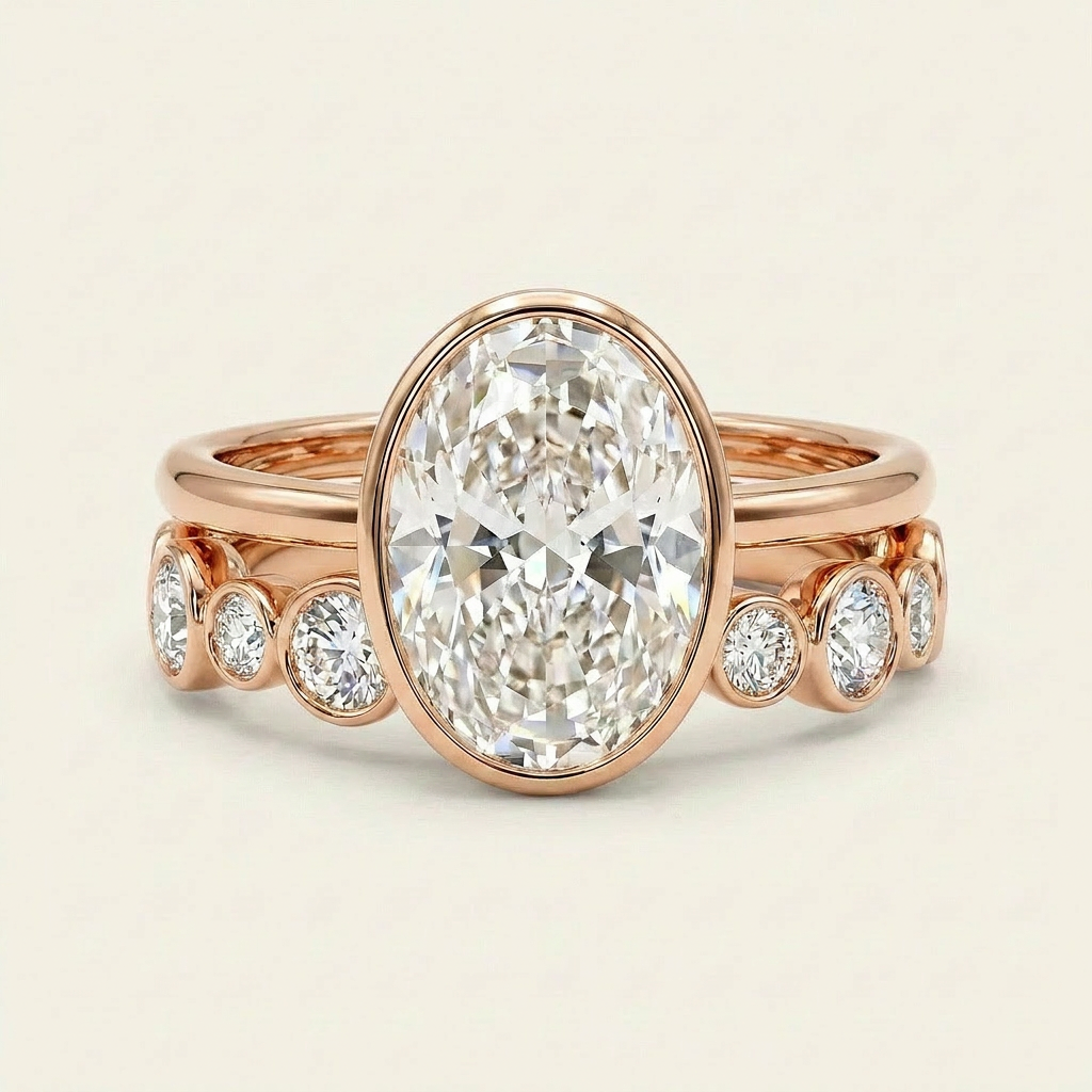 Moissanite 2.80 CT Oval Cut Diamond Solitaire Ring