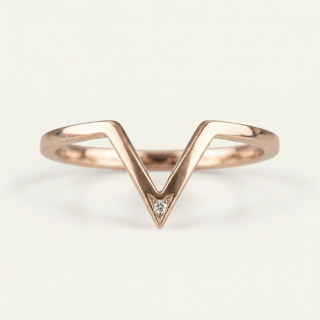 Moissanite 0.03 CT Round Cut Diamond Ring