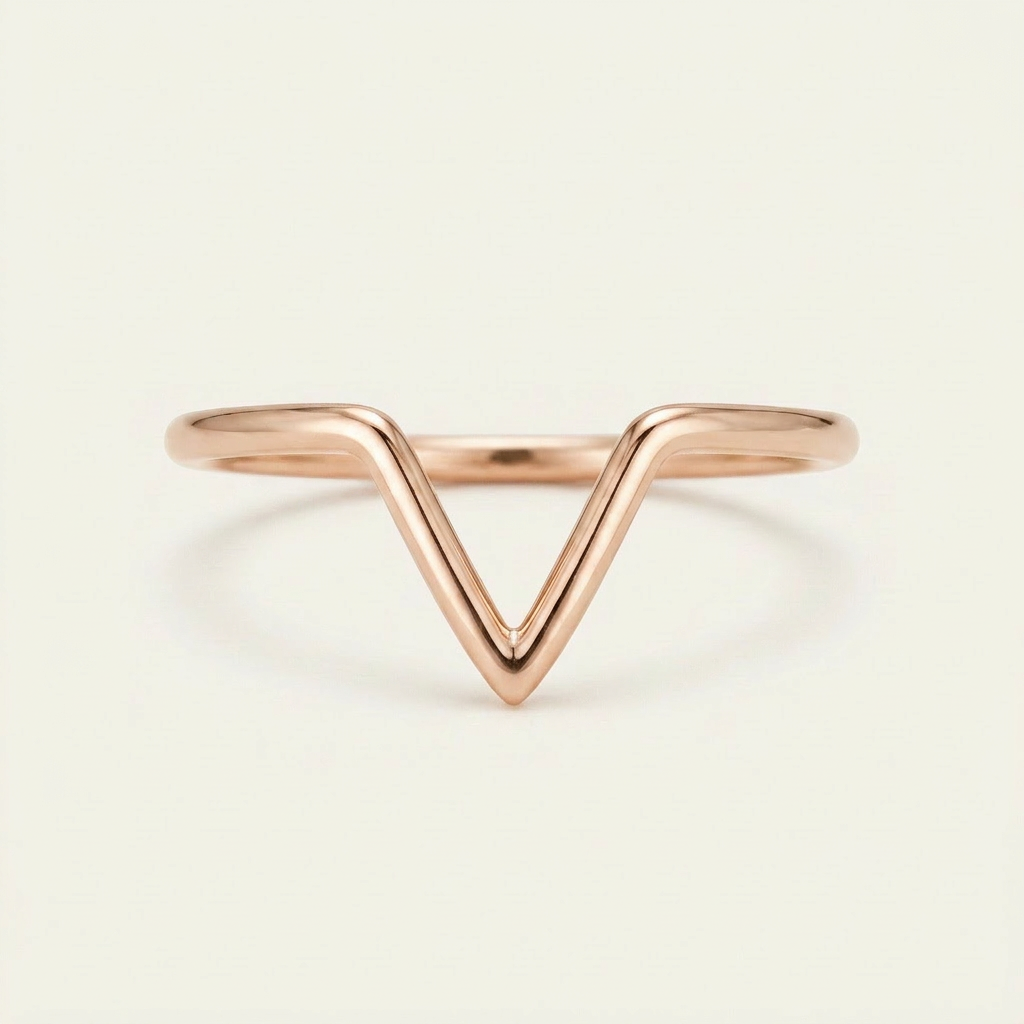 V-Shape Plain Wedding Band