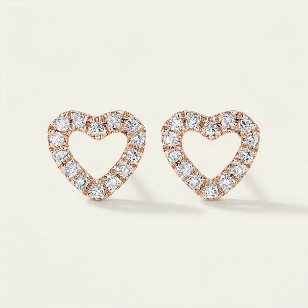 Moissanite 0.80 CT Round Cut Diamond Stud Earrings (V2)
