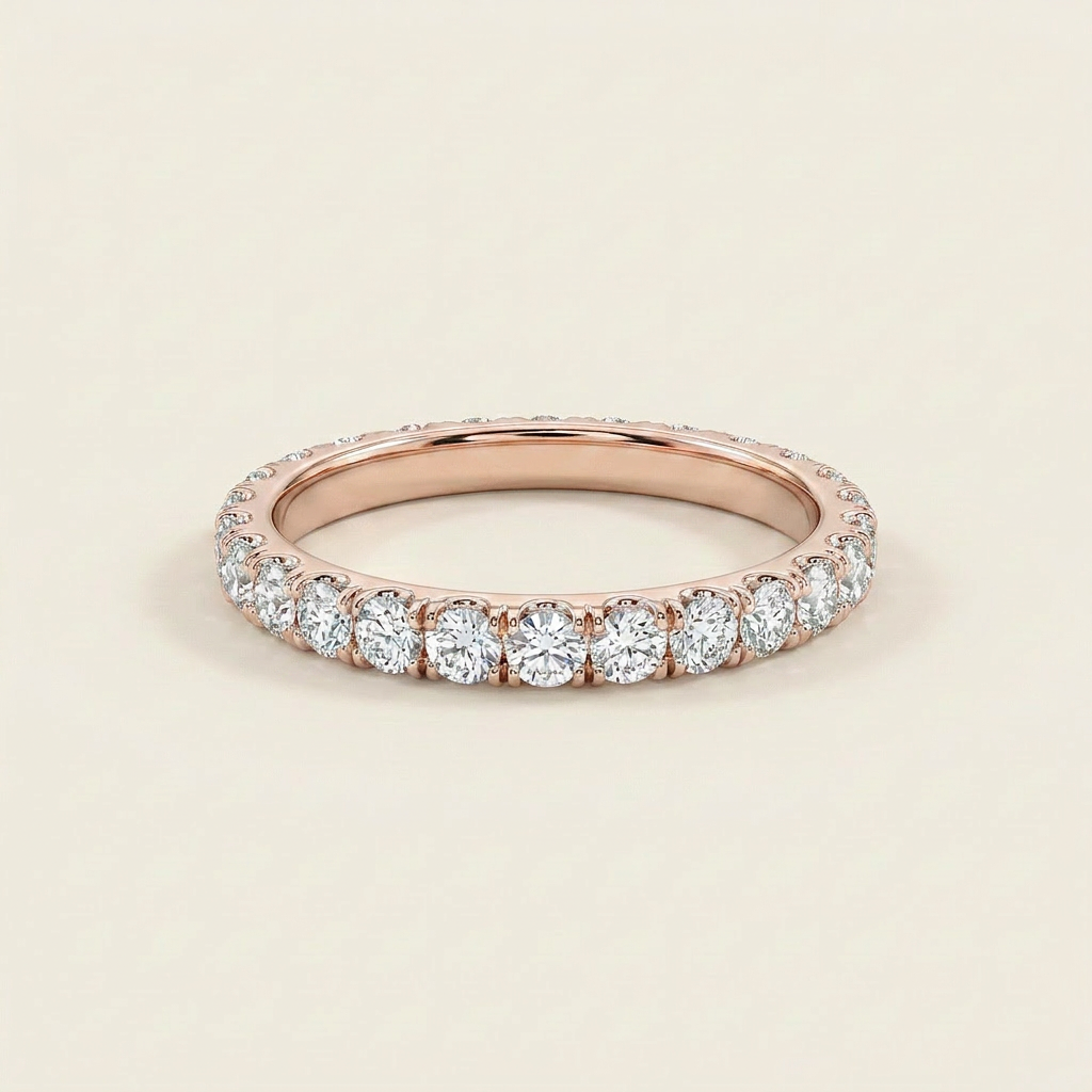 Moissanite 2.15 CT Round Cut Diamond Ring