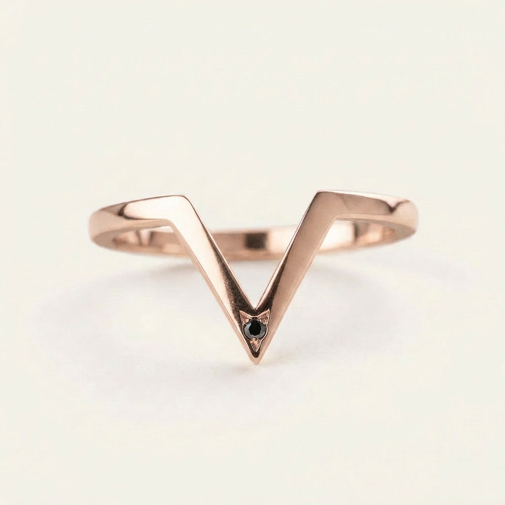 0.05 CT Round Cut Salt and Pepper Diamond Ring