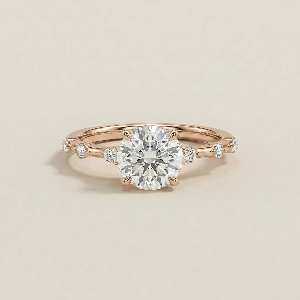 Moissanite 3.65 CT Round Cut Diamond Solitaire Ring