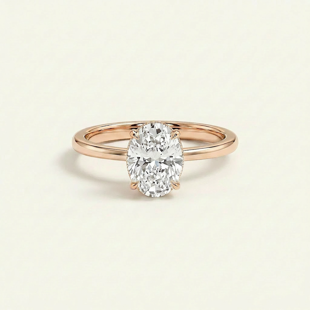 Moissanite 2.85 CT Oval Cut Diamond Solitaire Ring