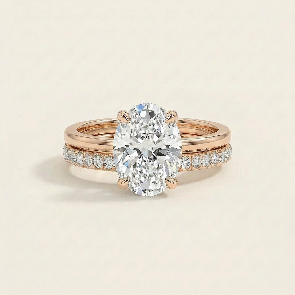Moissanite 2.85 CT Oval Cut Diamond Solitaire Ring