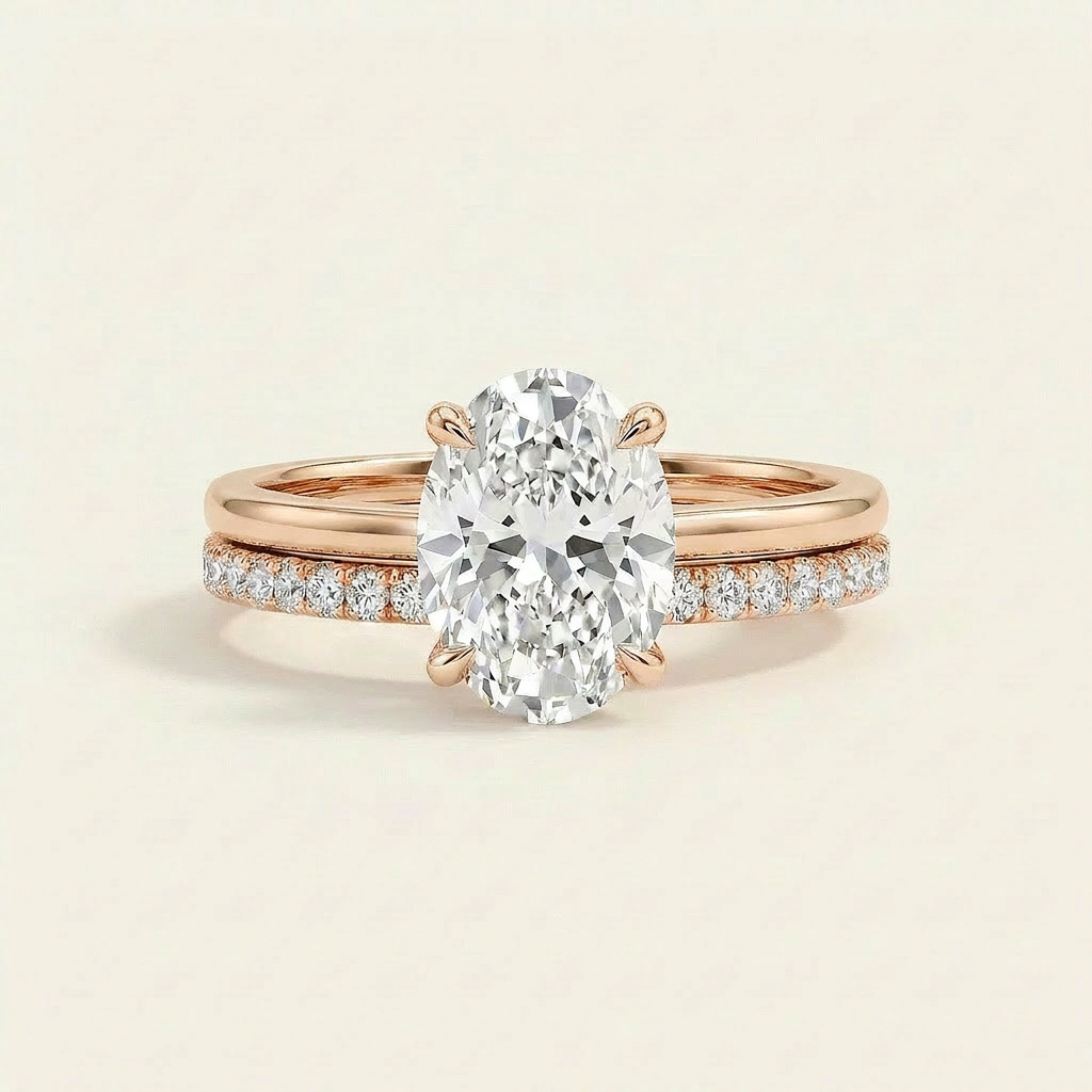 Moissanite 2.30 CT Oval Cut Diamond Solitaire Ring