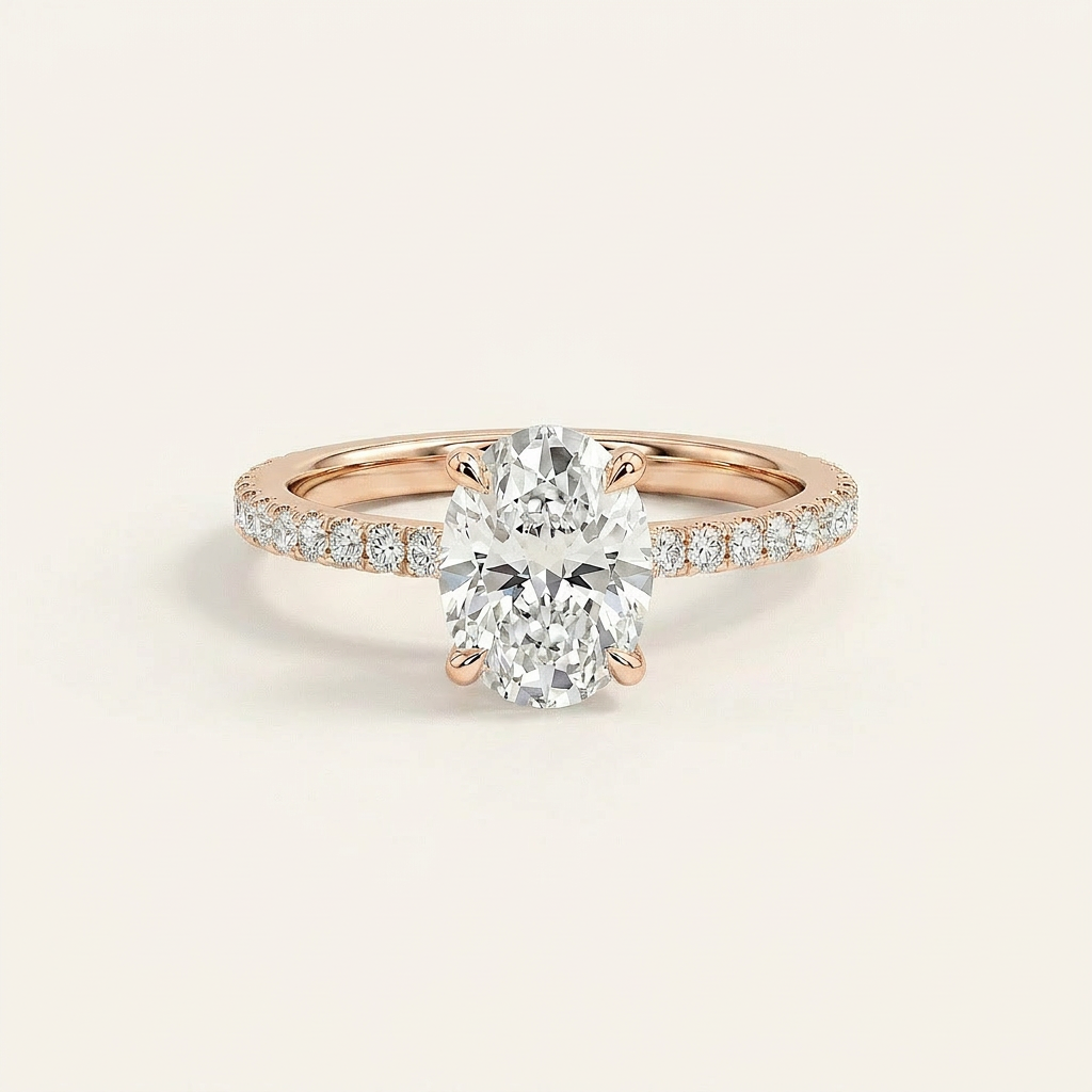 Moissanite 1.80 CT Oval Cut Diamond Solitaire Ring
