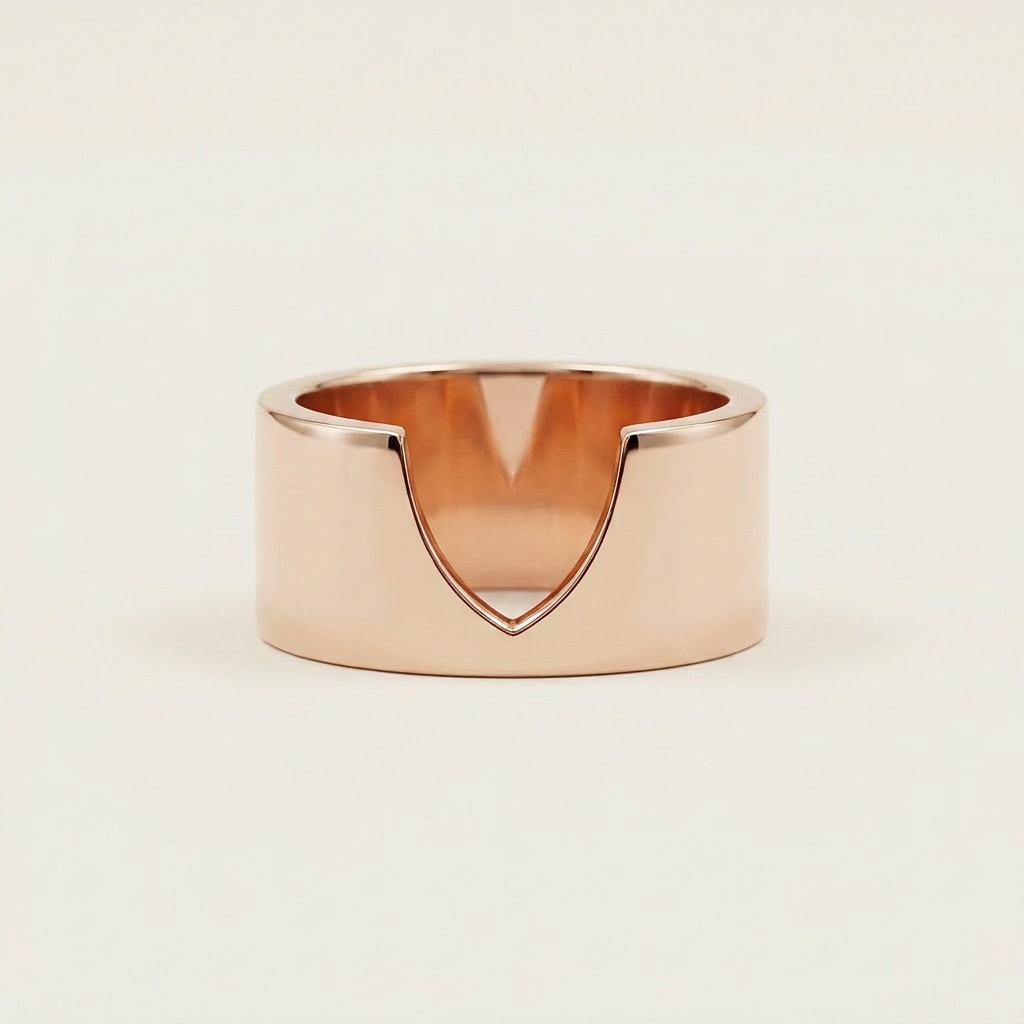 Sleek Ellipse Plain Wedding Band
