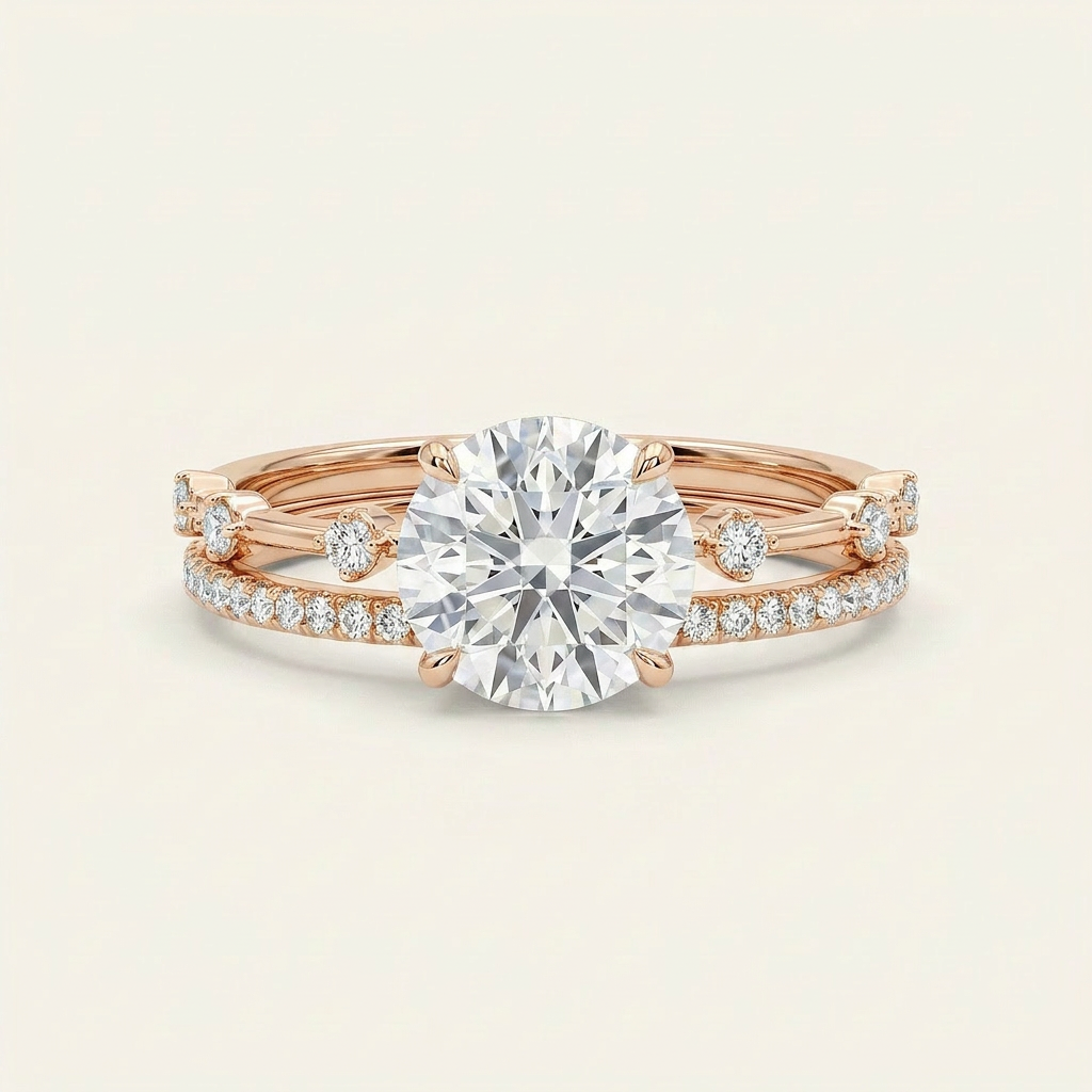 Moissanite 3.65 CT Round Cut Diamond Solitaire Ring