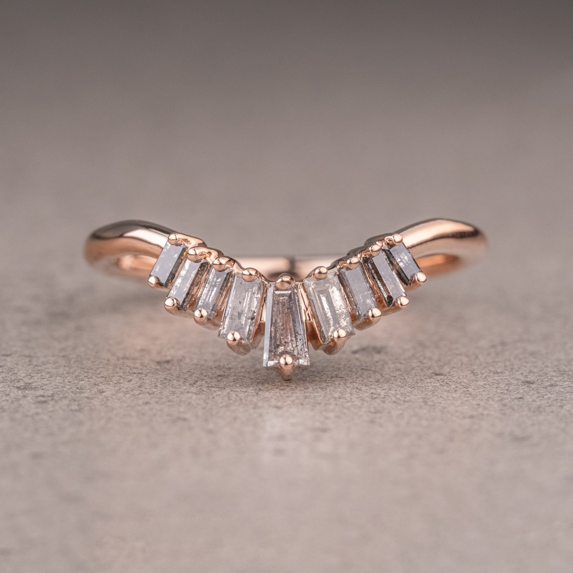 Natural Salt and Paper 0.30CT Baguette Diamond Art Deco New Year Special Band