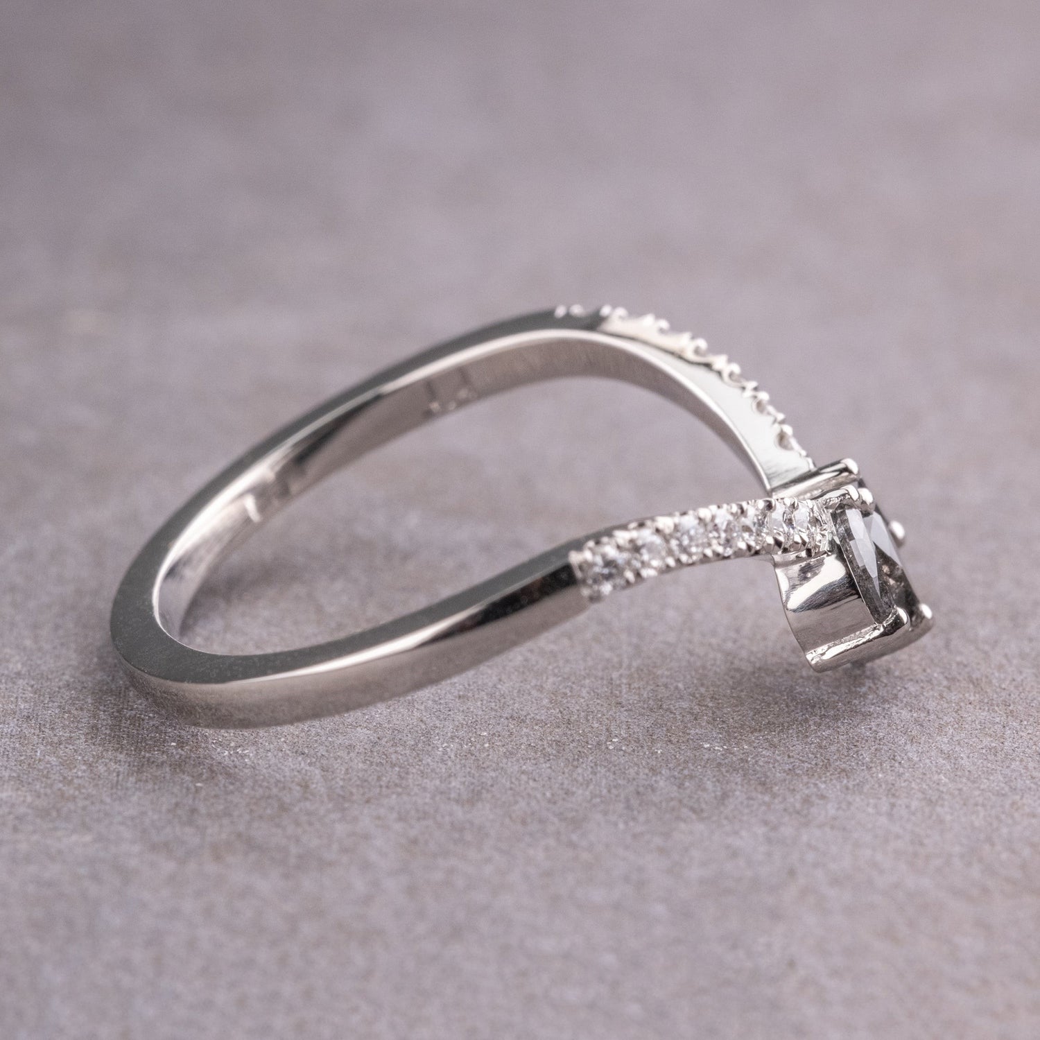 Natural Salt and Paper 0.42CT Marquise Diamond Boho &amp; Hippie Anniversary Gift Band